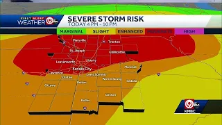 Severe storm risk upgraded for Kansas City area