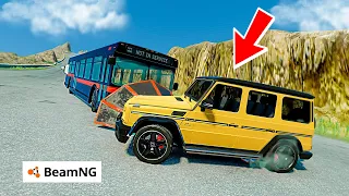 СПУСК С ГОРЫ БЕЗ ТОРМОЗОВ НА САМЫХ БЫСТРЫХ ЧИТ ТАЧКАХ В BEAMNG DRIVE!