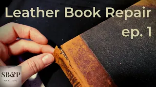 Step 1: Assessment and Disassembly. Antique Leather Book Conservation & Repair.