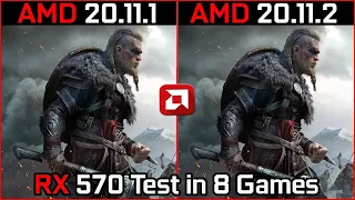 AMD Driver (20.11.1 vs 20.11.2) Test in 8 Games RX 570 in 2020