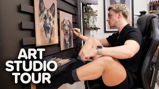 Small Art Studio Tour! Organisation & Layout Tips, Working Comfortably, Equipment Recommendations