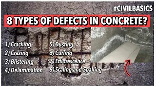 Top 8 types of concrete deterioration and their prevention || concrete defects || #civilogy