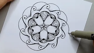 Drawing Zentangle – CAKEWHEEL, C-SIX