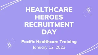 Healthcare Recruitment Day Panel Discussion - Pacific Healthcare Training