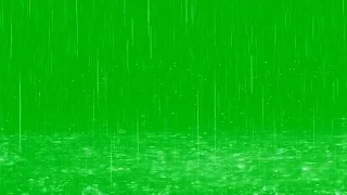 Raindrops Fall in Puddles - Green Screen Effect
