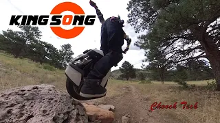 King Song s18 Takes On Extreme Mountain bike Trails!