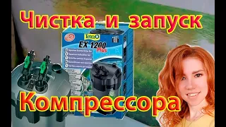 Tetra EX 1200 plus. Чистка, запуск в акватеррариуме. Видеоинструкция.