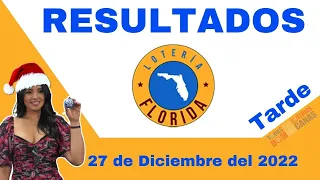 Lotería Florida Tarde Resultados De hoy Martes 27 de Diciembre del 2022