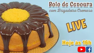 🔴 LIVE - BOLO DE CENOURA COM BRIGADEIRO CREMOSO - CHEF SILVIA NICOLAU