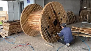 Inside The Factory Special Wood Recycling // Process for Producing Electrical Coils Giant Low Costs