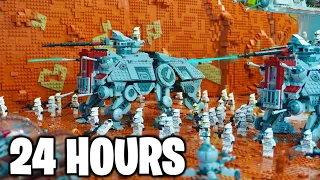 I built a MASSIVE LEGO Star Wars Clone Wars Battle in 24 Hours…
