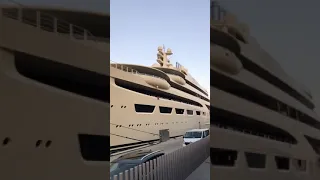 Dilbar mega yatch in Barcelona 2020 4K