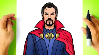 How to DRAW DOCTOR STRANGE step by step [ Draw and Color ]