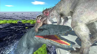 Indominus Reborn: Cyborg Irex Rampage in Jurassic World! - Animal Revolt Battle Simulator