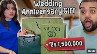 Surprising My Wife With A Rs1,500,000 Gucci Bag 😱 | Wedding Anniversary Gift 😍 | Emotional❤️ #viral