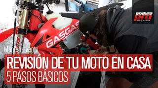 Mantenimiento en casa para principiantes: 5 pasos básicos en tu moto de enduro