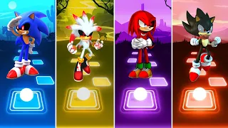 Sonic Exe 🆚 Silver Sonic Exe 🆚 Knuckles Ese 🆚 Dark Sonic || Tiles Hop Gameplay 🎯