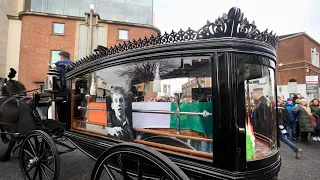 THE FUNERAL OF SHANE MACGOWAN OF THE POGUES YESTERDAY IN IRELAND RIP SHANE 🌹🌹🌹🌹