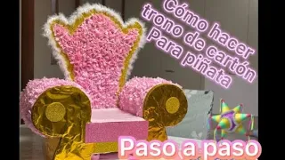 Trono de cartón para piñata ( pasó a paso ) #piñataspersonalizadas