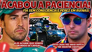 FERNANDO ALONSO FAZ DECLARAÇÃO CHOCANTE PARA A FIA! | O DILEMA BRUTAL DE SÉRGIO PÉREZ NA RED BULL!