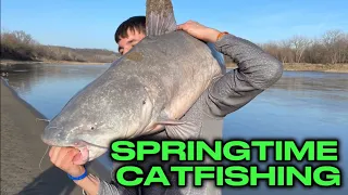 EARLY SPRING MONSTER Missouri River Catfishing