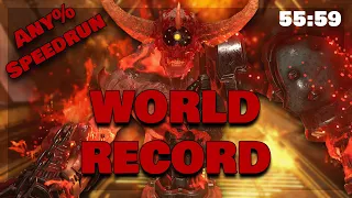 [Former WR] 55:59.89 - Doom Eternal Any% Restricted Speedrun (Worlds First Sub 56)