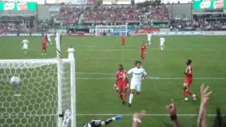 Cristiano Ronaldo Scoring at the Real Madrid vs Toronto Foot Club Game