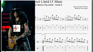 Sweet Child O' Mine - Standard Tuning BACKING TRACK with Vocal, Guitar tabs and Notation