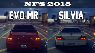 Mitsubishi Lancer Evolution MR vs Nissan Silvia Spec-R - NFS 2015 (Drag Race)