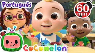 Os cinco sentidos | Cocomelon em Português | 1 HORA de Desenhos Animados e Músicas Infantis