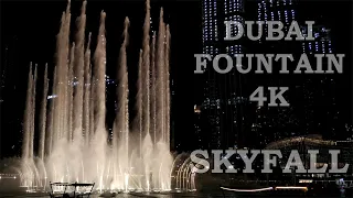 The Dubai Fountain 4K - Skyfall - Burj Khalifa & Dubai Mall