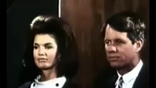May 4, 1967 - Jacqueline & Robert F. Kennedy receiving gift from CBS News and NBC News (Color)