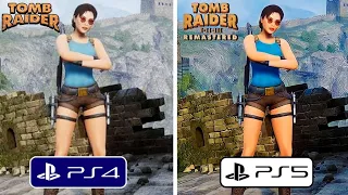 Tomb Raider 123 Remastered PS4 vs PS5 Graphics Comparison