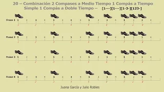 Los Ritmos del Tango - 20 - Combinación  a Medio, Simple y Doble Tiempo [1---][1---][1-3-][123-]