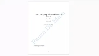 Testul 10 de pregatire pentru Evaluare Nationala 2022