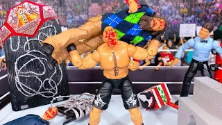 Bray Wyatt vs Brock Lesnar Hardcore Championship Action Figure Match!