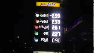 Цены на   бензин Солнечный берег Болгария  Gasoline prices Sunny beach Bulgaria