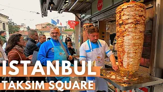 Istanbul Turkey 2022 | Taksim Square Walking Tour | 4K UHD 60FPS | 30 APRIL