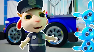 Police Officer Helps Kids | Baby find out about Professions in Surprise Egg | Nursery Rhymes