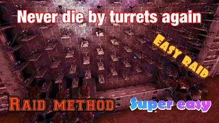 Super easy Raid method (Never get shot by turrets again) Ark survival evolved *Easy raid*