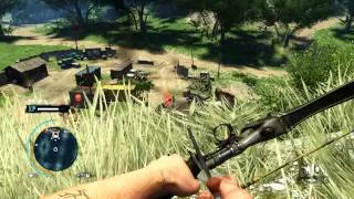 Far Cry 3 - Outpost take down - Gameplay, Recurve and Tiger action