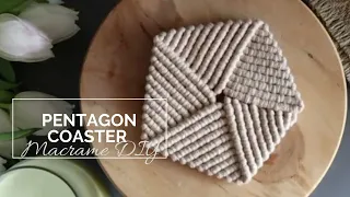 DIY Macramé Coaster. New Design macramé coaster. Pentagon Macrame Coaster Tutorial