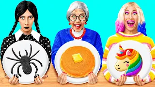 Wednesday vs Büyükanne Yemek Yapma Mücadelesi | lezzetli Tarifler Fun Teen