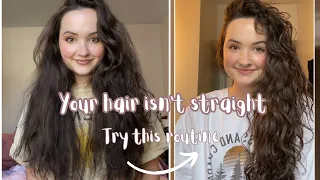 Your Hair Isn’t Straight, Try THIS Wavy Hair Routine *affordable* long lasting results