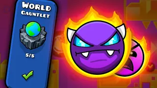 COMPLETEI O WORLD GAUNTLET! (Nova gauntlet do Geometry Dash 2.2)