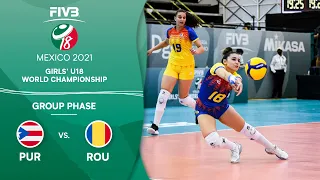 PUR vs. ROU - Group Phase | Girls U18 Volleyball World Champs 2021