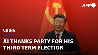 China's Xi thanks committee and party members for his third term election | AFP