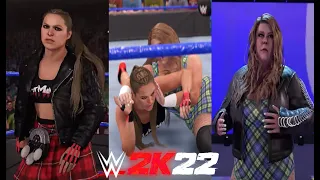 RONDA ROUSEY VS DOUDROP | WWE 2K22 #WWE #WWE2K22