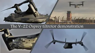 [4K] V-22 Osprey tiltrotor demonstration | RAF Mildenhall