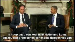 Mark Rutte and Barack Obama - White House Oval Office